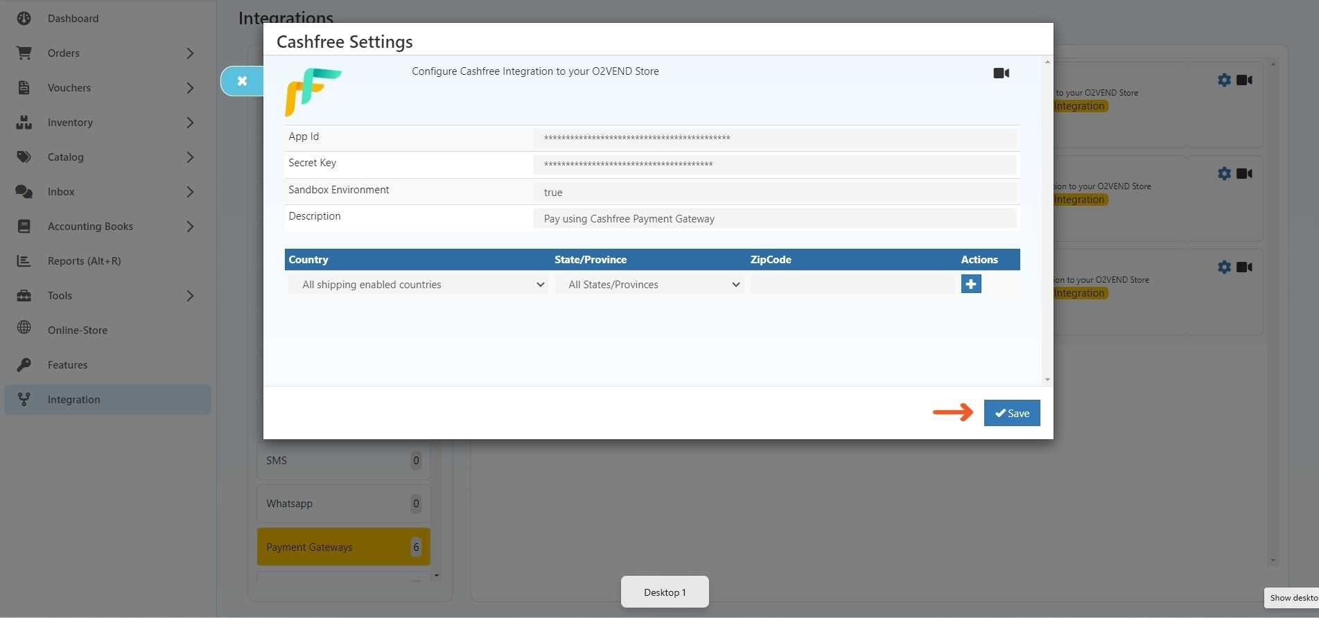 Seamless Payments with Cashfree in O2VEND: A Streamlined Guide