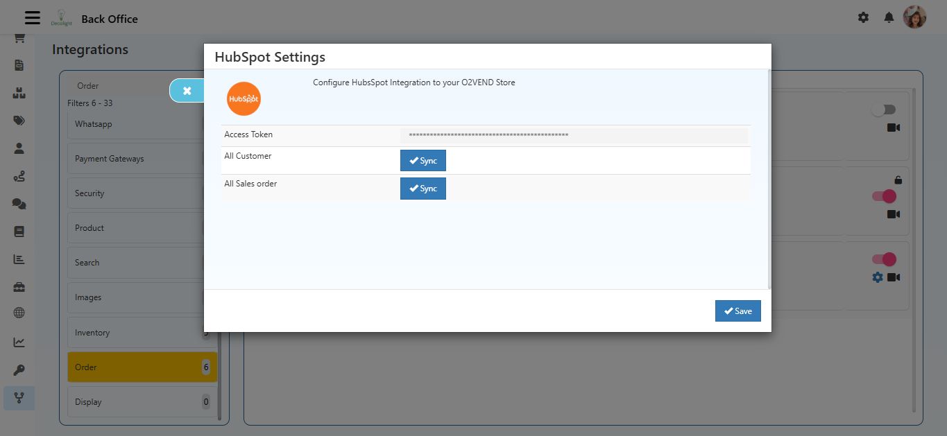 HubSpot Integration in O2VEND