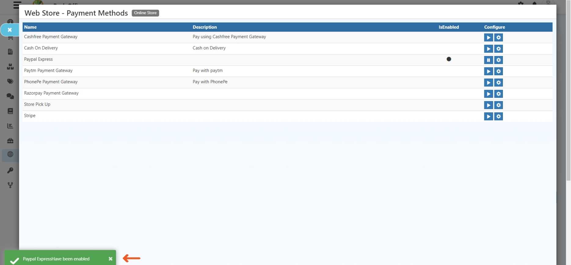 PayPal Integration in O2VEND