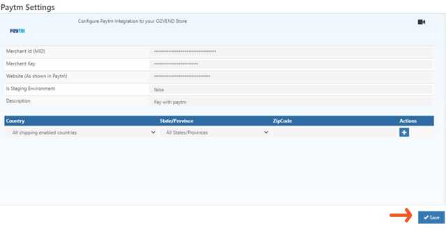 Paytm Integration in O2VEND