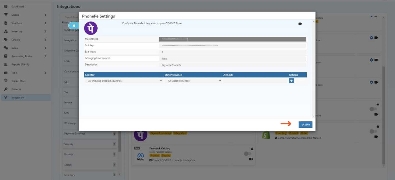 PhonePe Integration in O2VEND