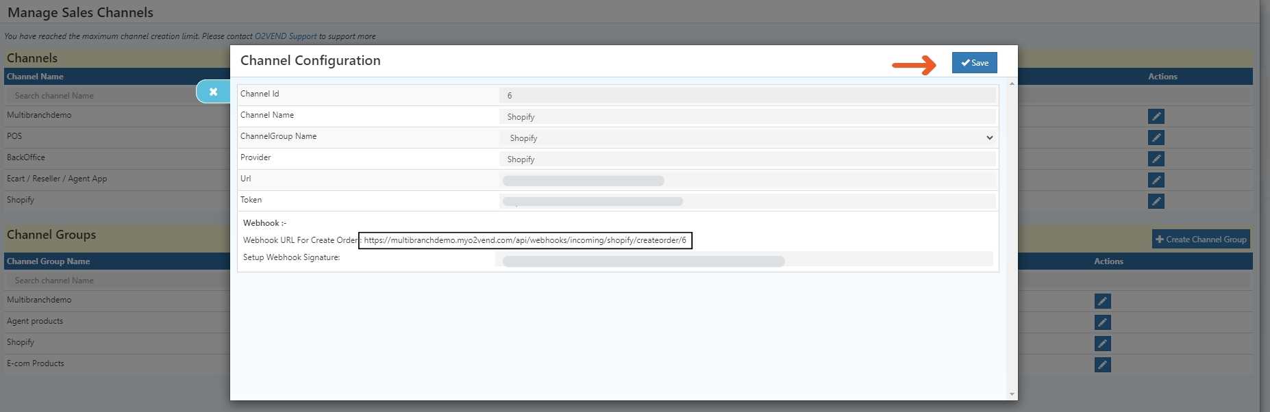 Shopify Integration in O2VEND