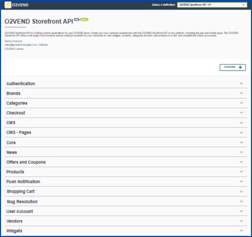 Storefront API Keys in O2VEND