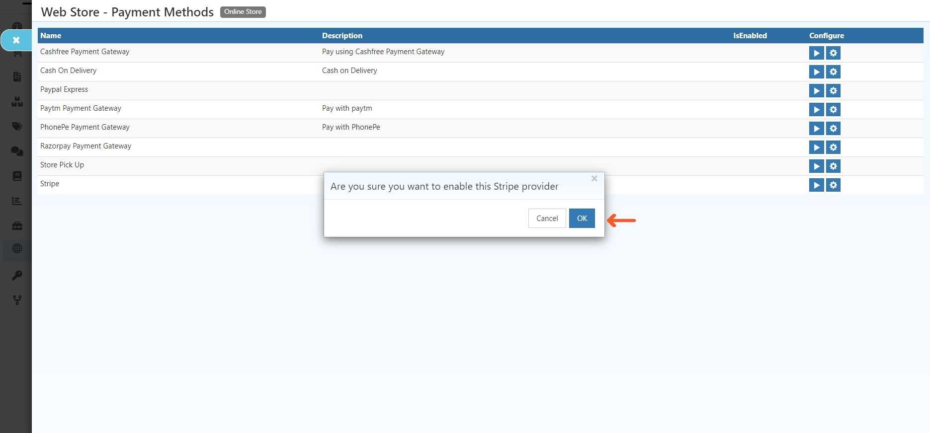 Stripe Integration in O2VEND