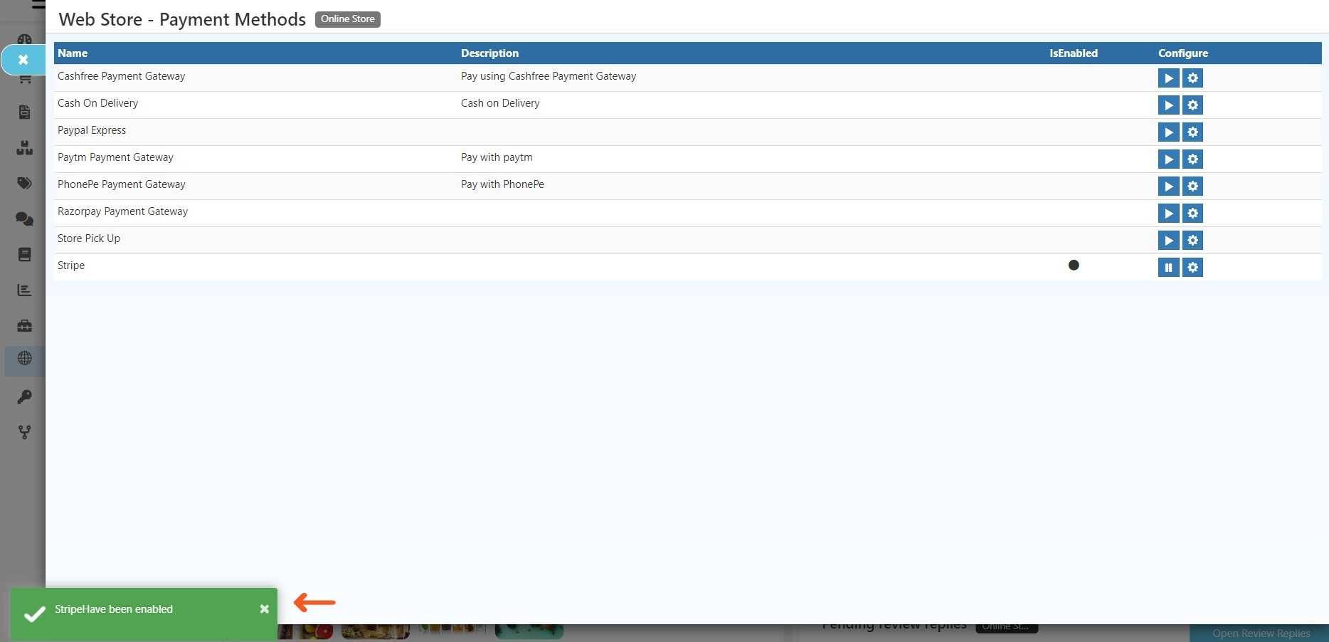 Stripe Integration in O2VEND