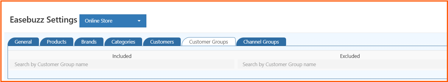 Easebuzz Customer Groups Filter