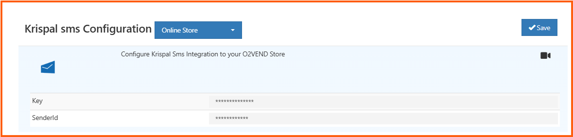Krispal SMS Configuration