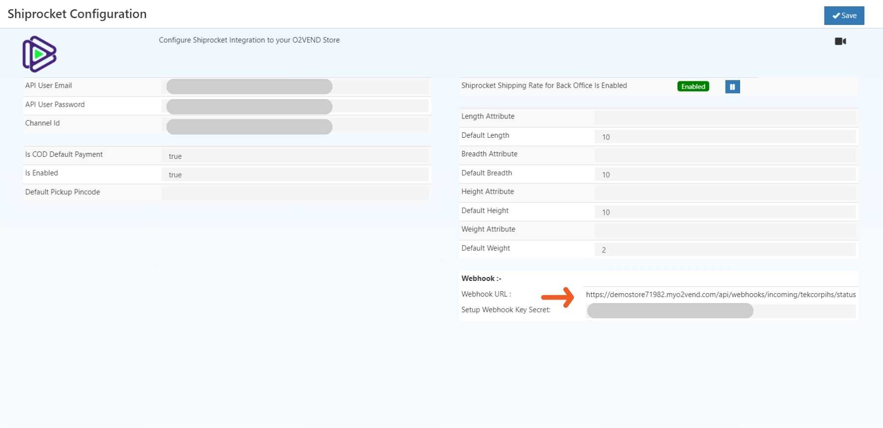 Shiprocket Integration in O2VEND