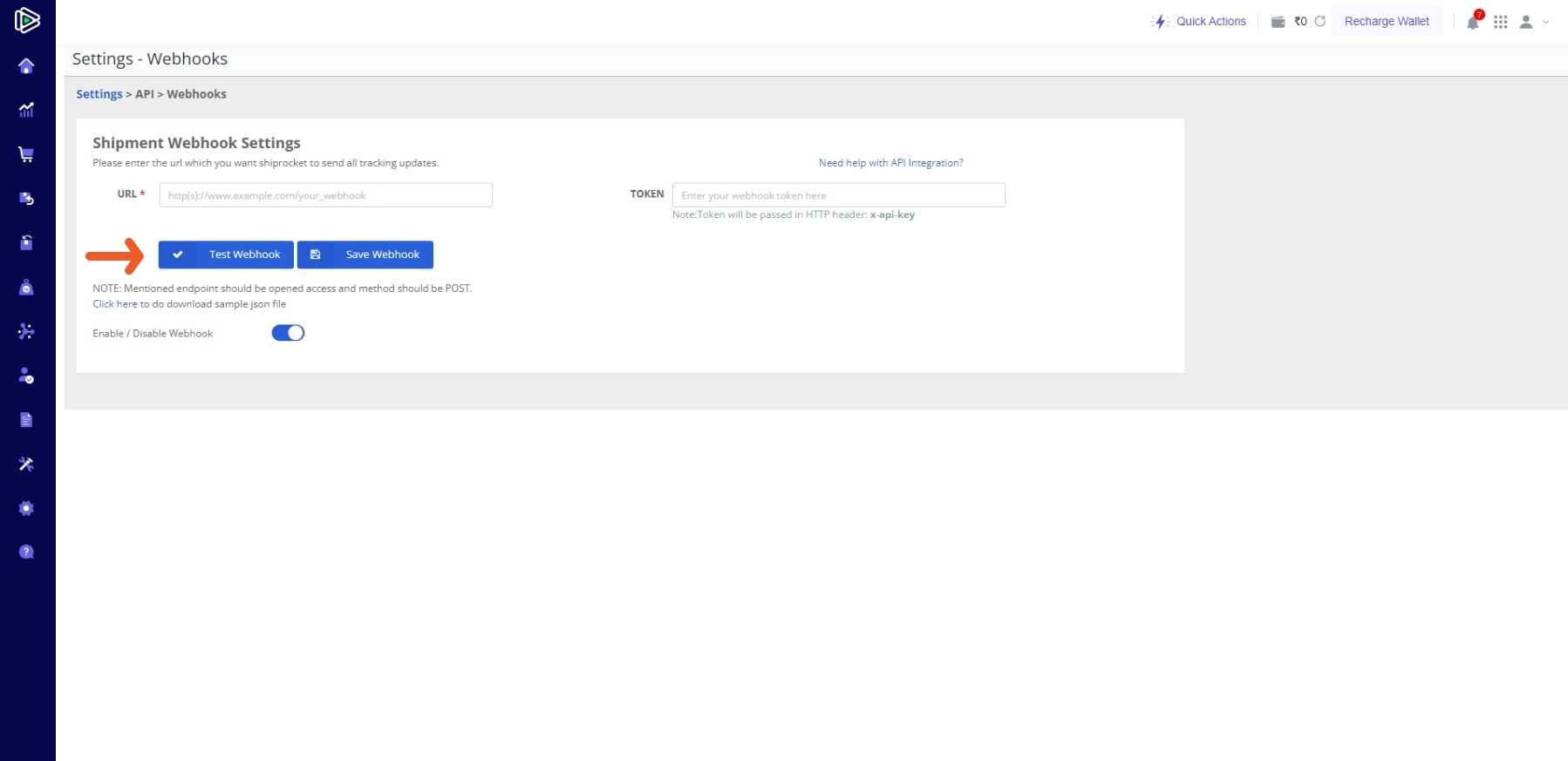 Shiprocket Integration in O2VEND