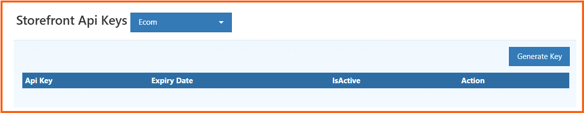 storefront api key settings