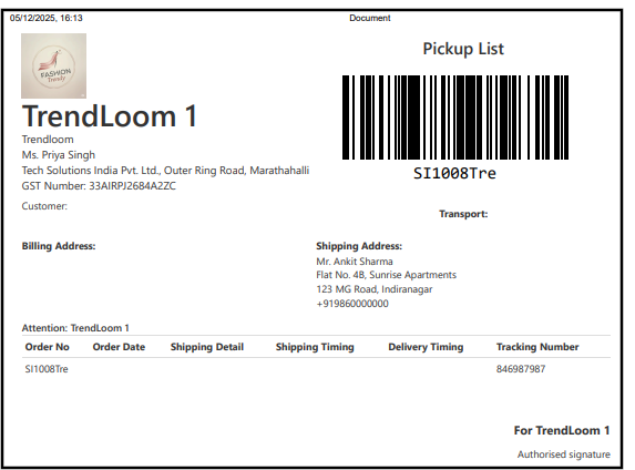 O2VEND ERP – Goods Dispatched Note (GDN) & Outbound Shipment Workflow