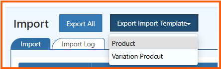 Import Data in O2VEND