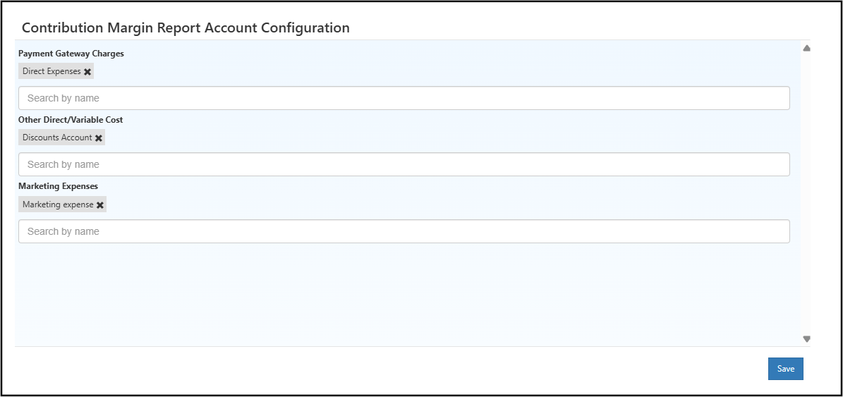 Contribution Margin Report