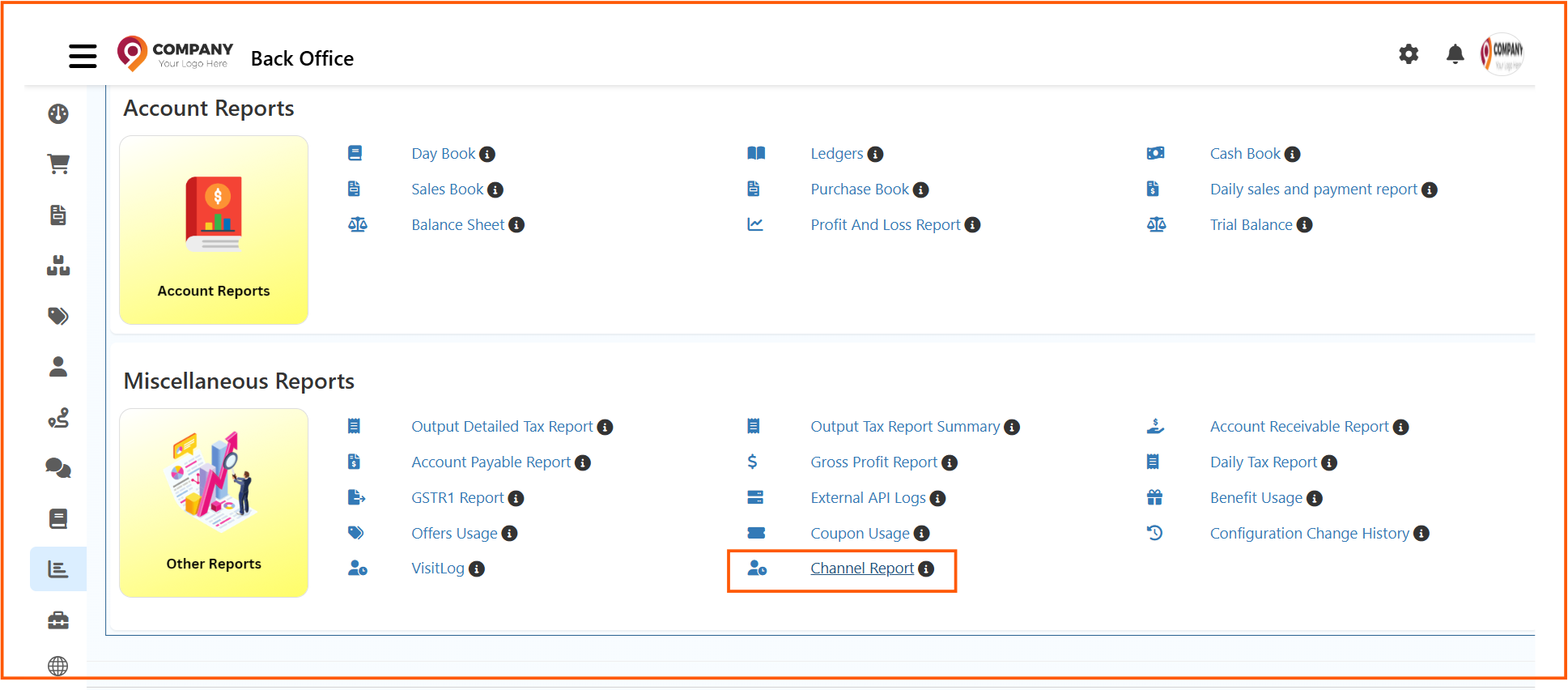 Channel Report in Miscellaneous Reports