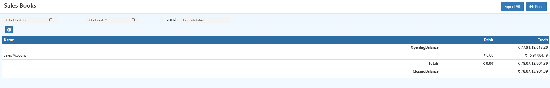 Sales Book Report – Monthly & Consolidated Sales Summary