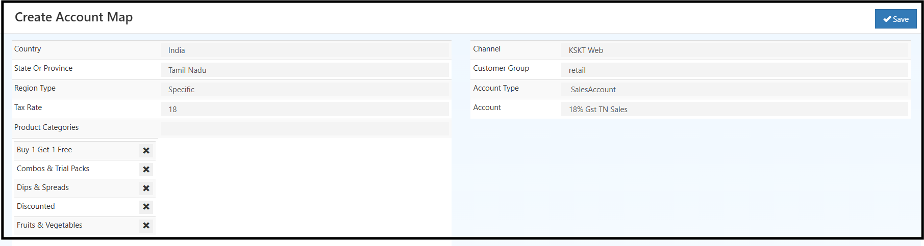 Sales Account Map Configuration Guide
