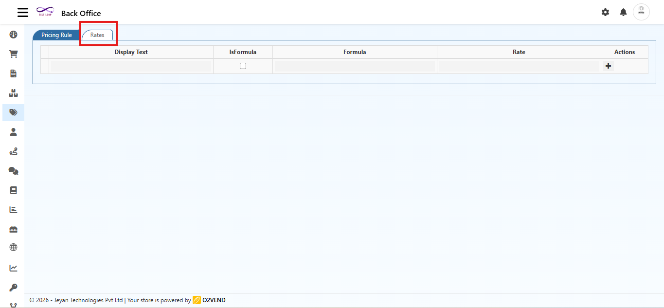 Pricing Rules in O2VEND