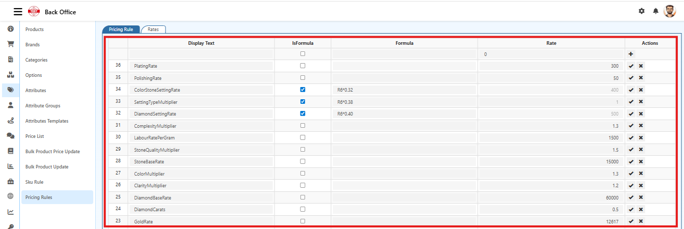 Pricing Rules in O2VEND