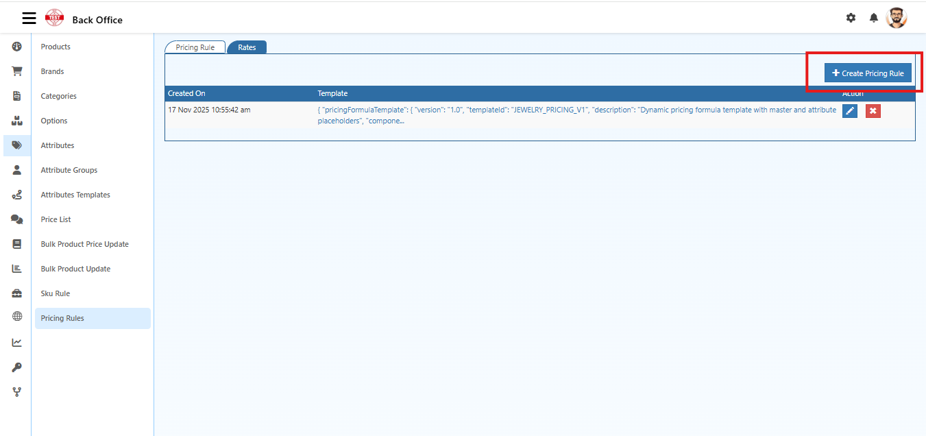 Pricing Rules in O2VEND