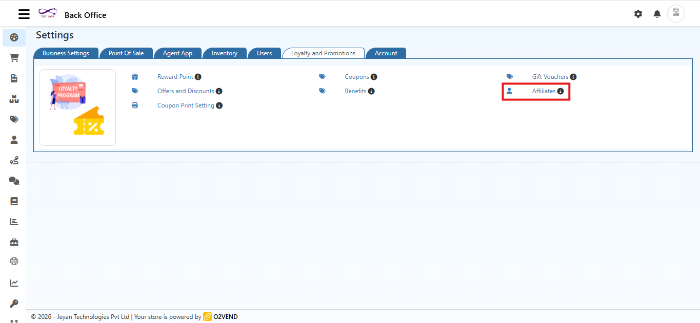 URL Features in O2VEND