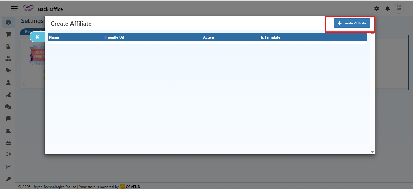 URL Features in O2VEND