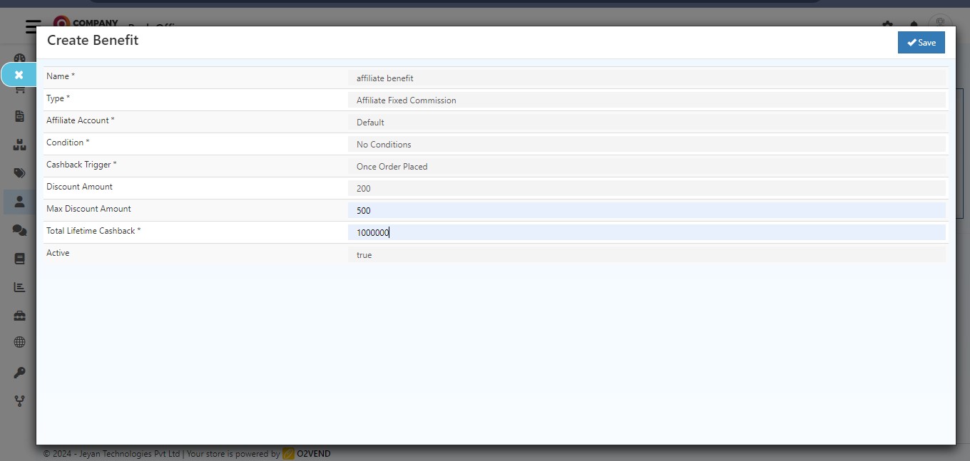 URL Features in O2VEND