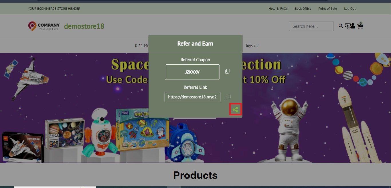 URL Features in O2VEND