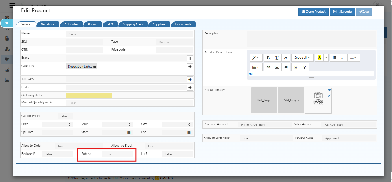 Allow Vendor to Publish Product