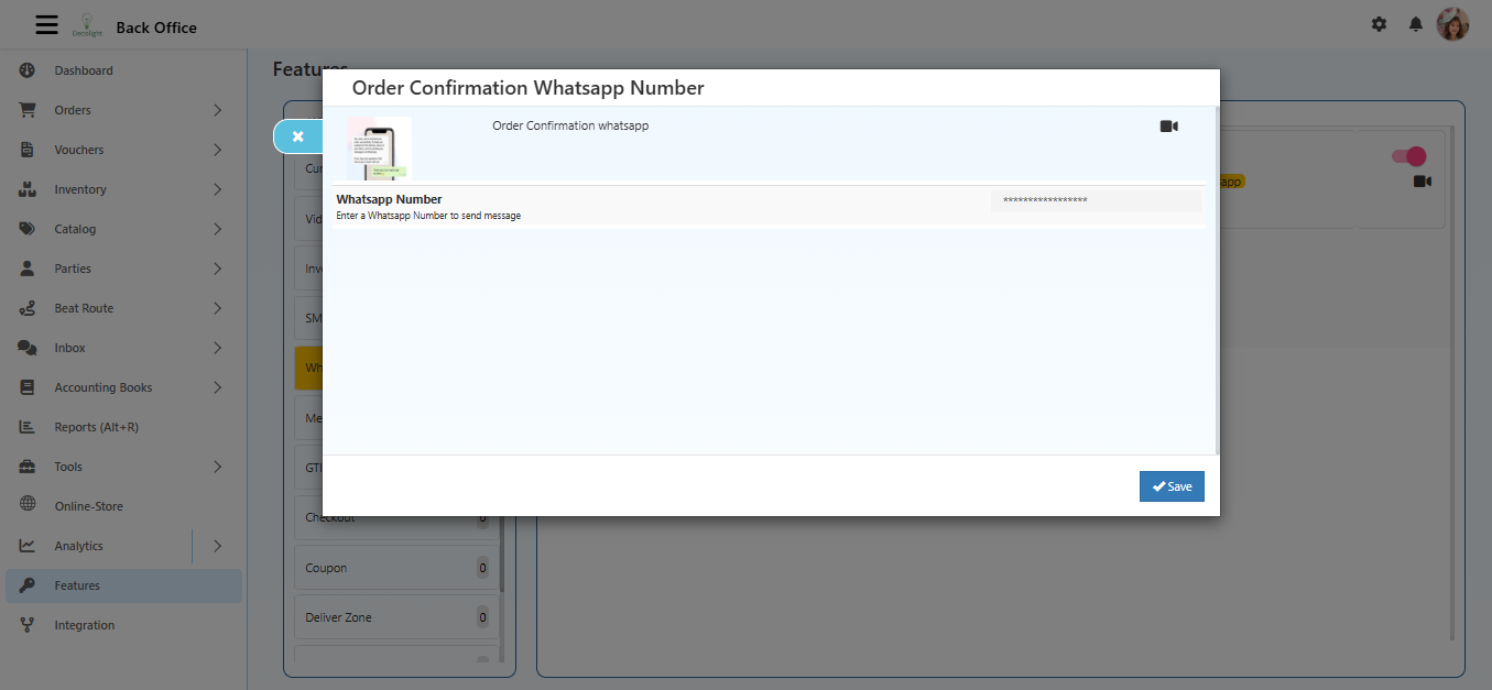 Order Confirmation WhatsApp Number