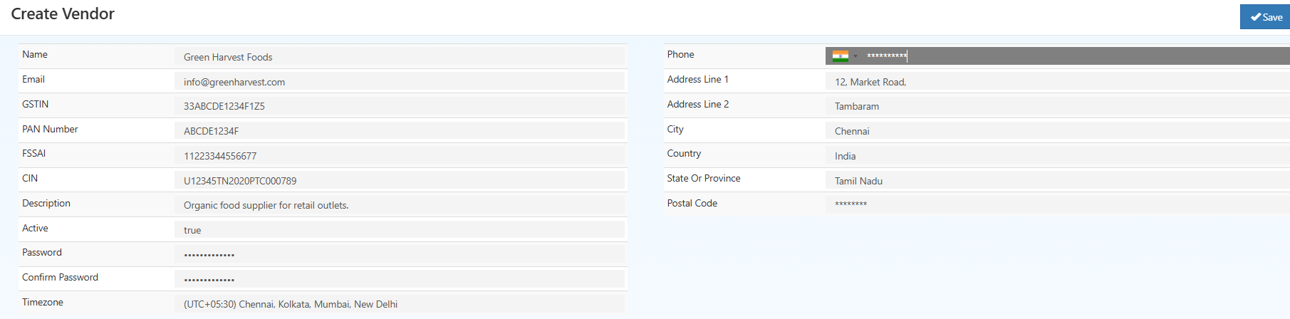 Vendor Setup – O2Vend