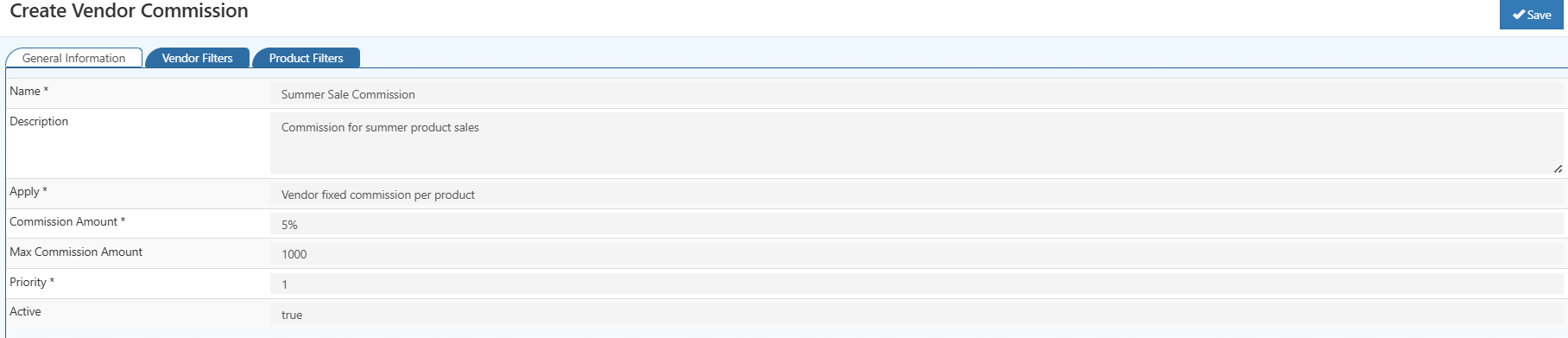 Vendor Commission Setup – O2Vend