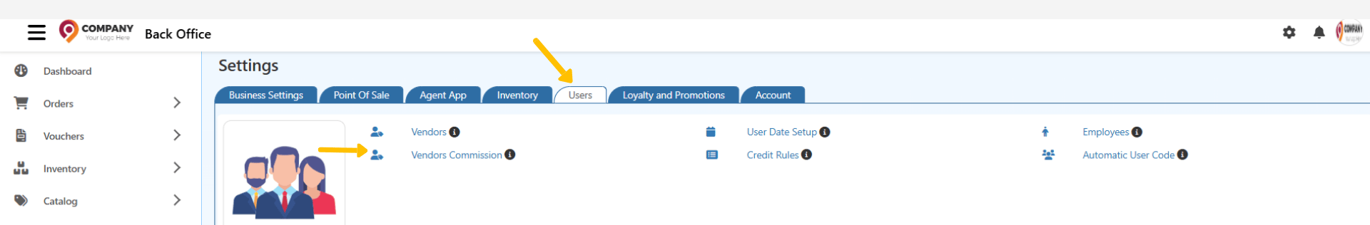 Vendor Commission Setup – O2Vend
