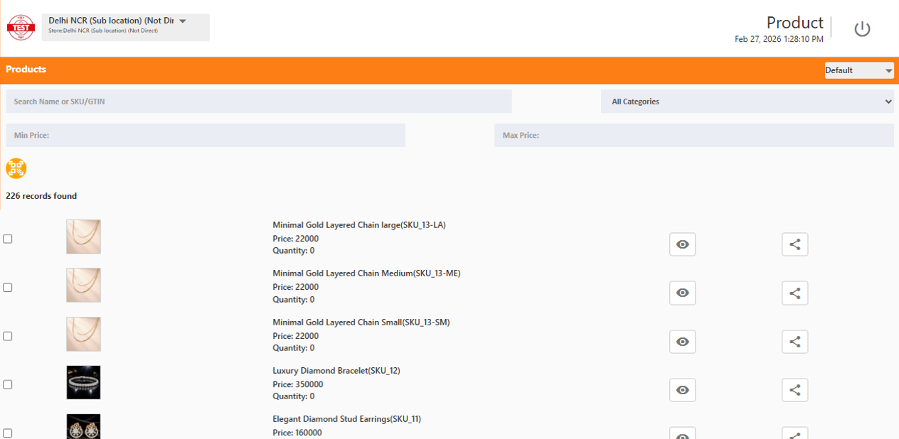 Products Overview and Product List
