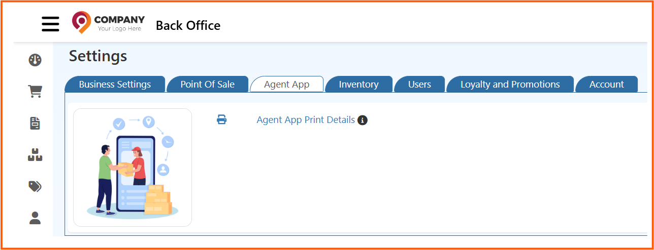 Agent App Print Details page