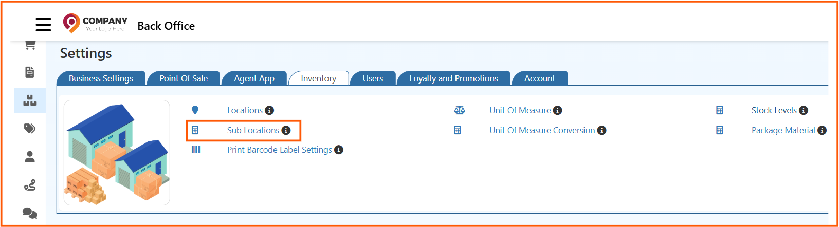 Sub Location Shortcut