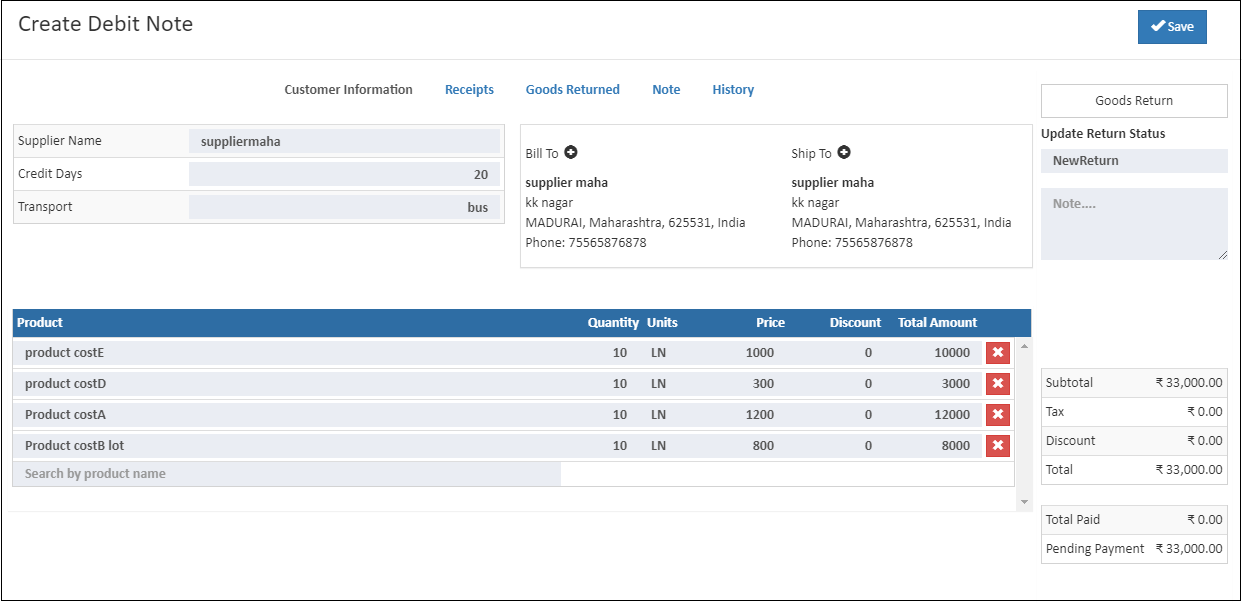 How to Manage Debit Notes in O2VEND | Supplier Returns, Payments & Stock Adjustment