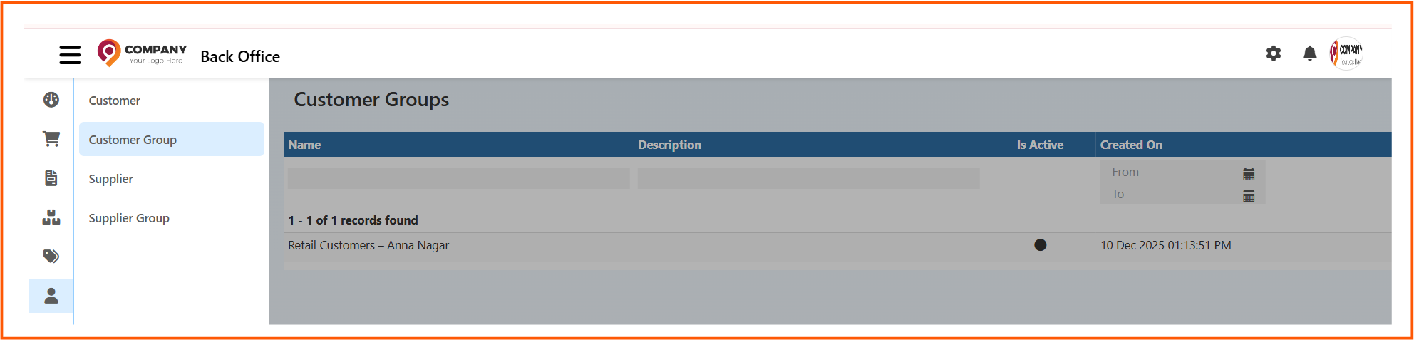 customer groups list