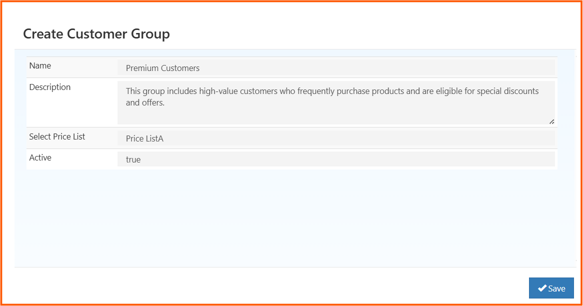 create customer group