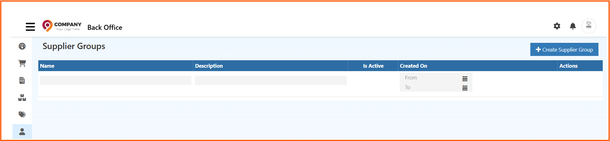 supplier groups list