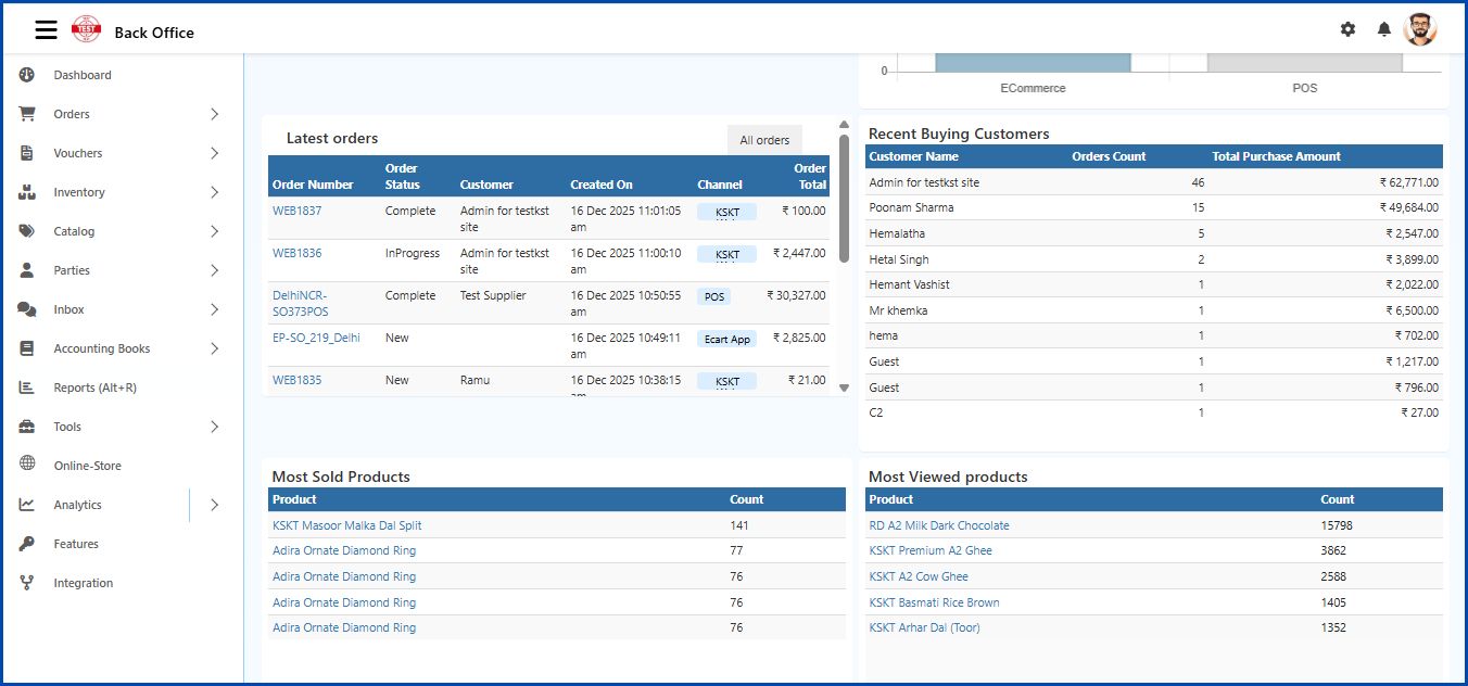Managing the O2VEND Dashboard