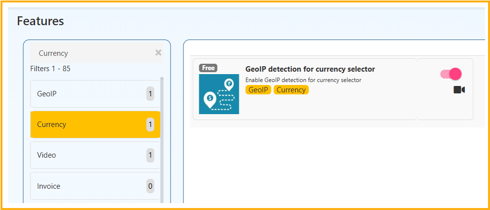 GeoIP detection for currency selector