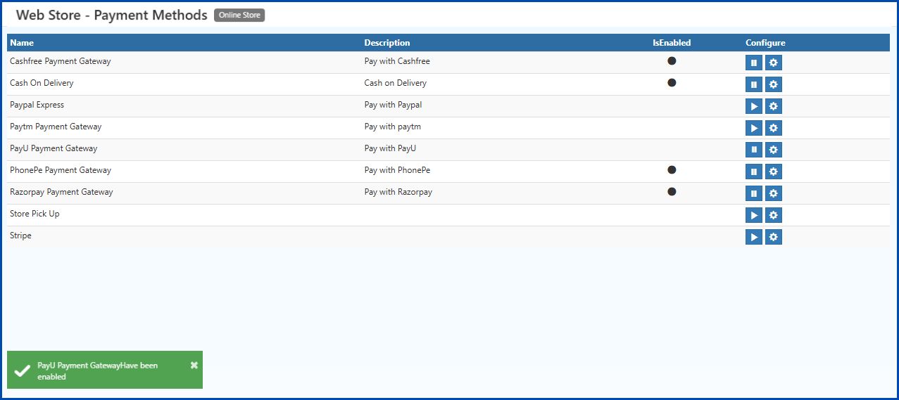 PayU Money Payment Gateway Integration for O2VEND Stores