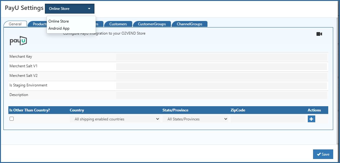 PayU Money Payment Gateway Integration for O2VEND Stores