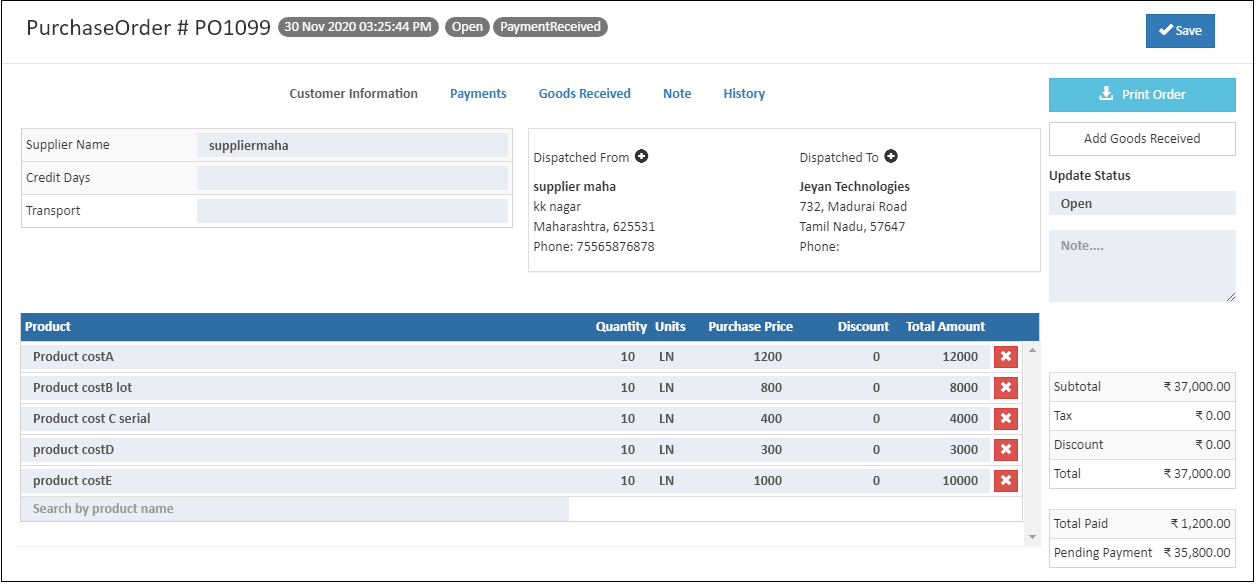 How to Manage Purchase Orders in O2VEND | Purchase Order Creation, Goods Received & Invoicing